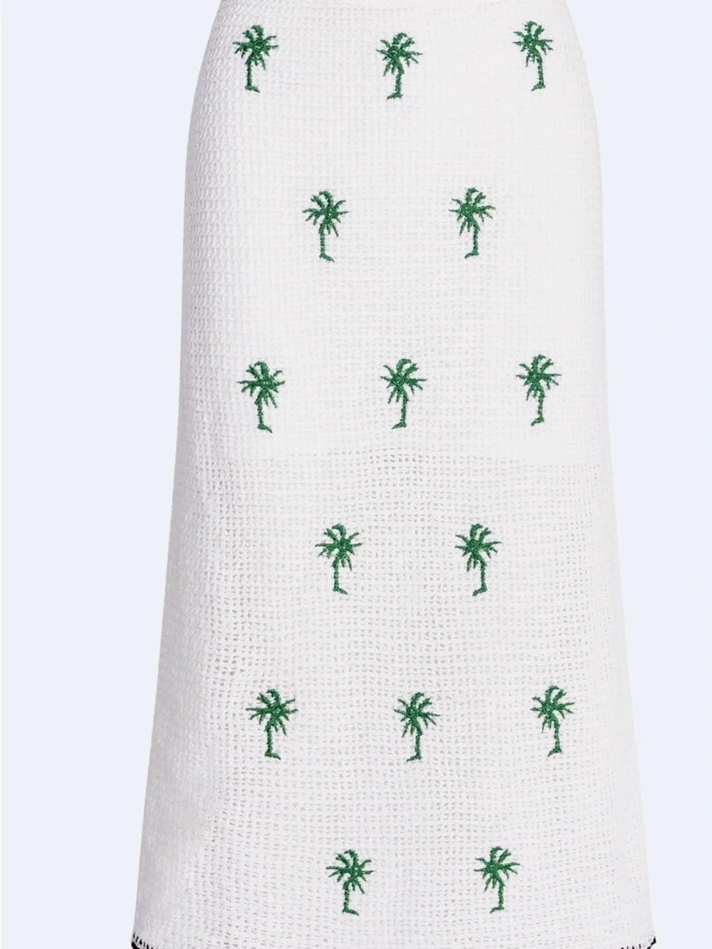 Free Assembly Women’s Embroidered Knit Cotton Pencil Midi Skirt